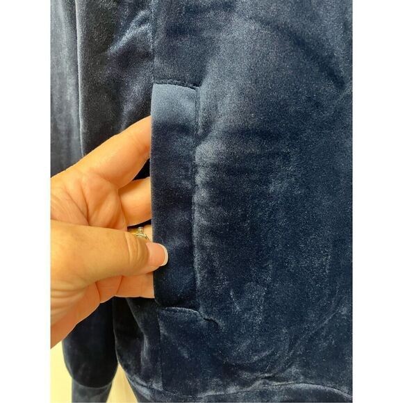 Colosseum Virginia Cavaliers Navy Velour Full Zip Up Hoodie sz. M EUC - Picture 2 of 6